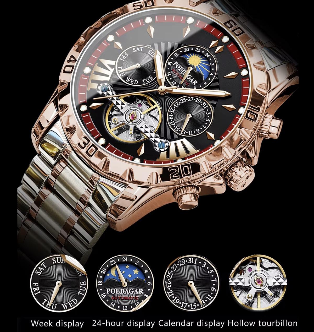 Годинник наручний Poedagar Mechanical (2435837632) - фото 4 Годинник наручний Poedagar Mechanical (2435837632) - фото 4