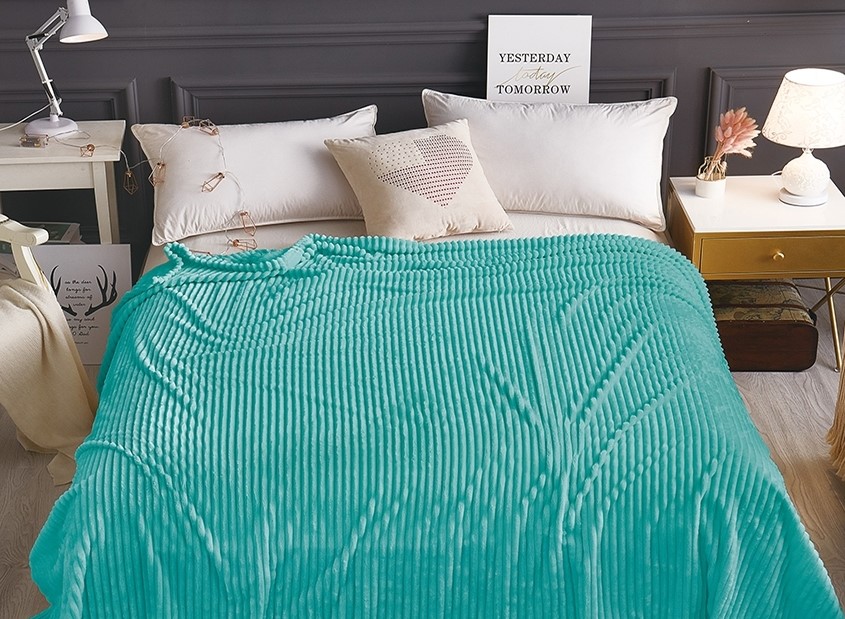 Плед TAGtextil велсофт Зеленый 160х220 см (ALM1933)