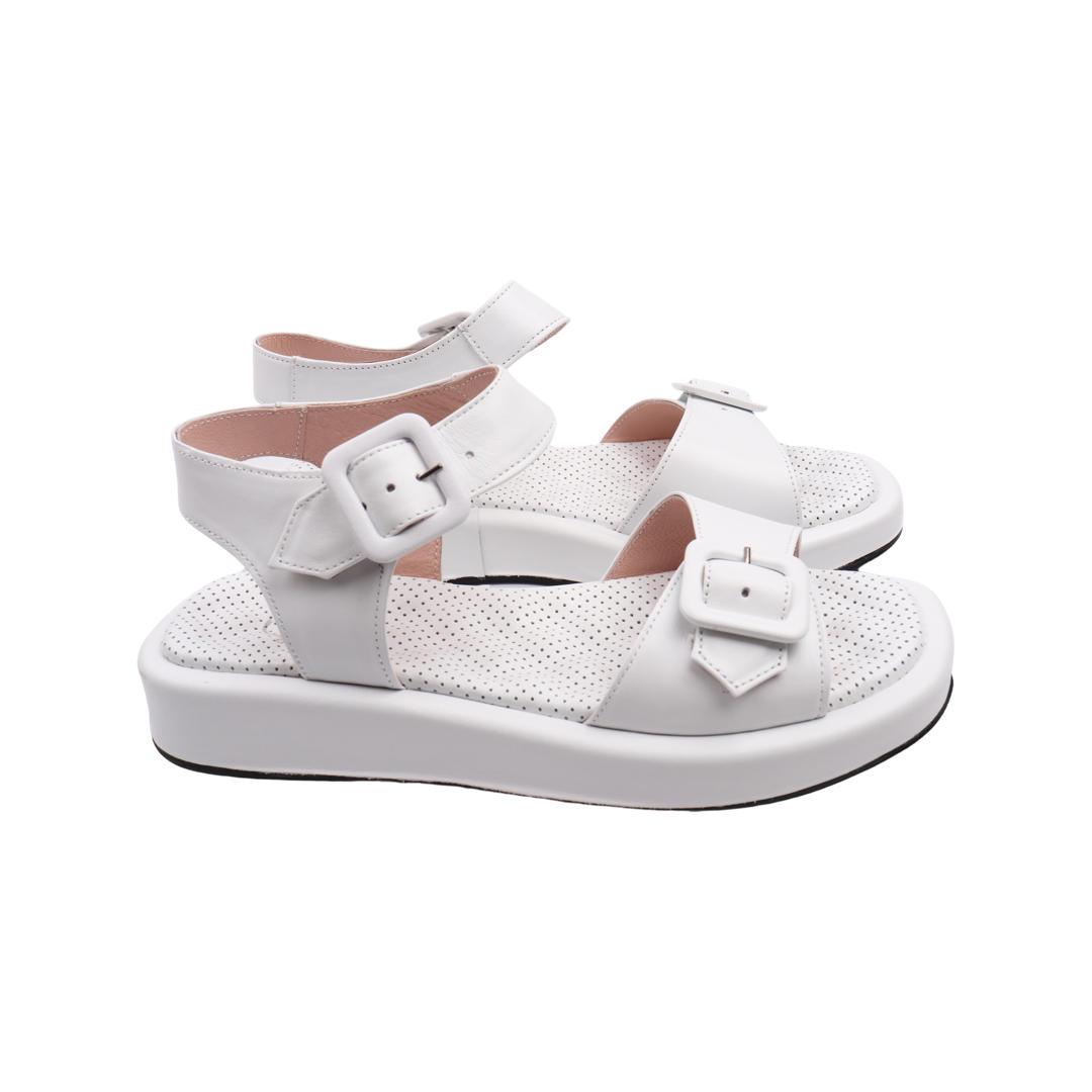 Босоножки женские Aquamarin из кожи р. 40 Белый (2100-22LBC)