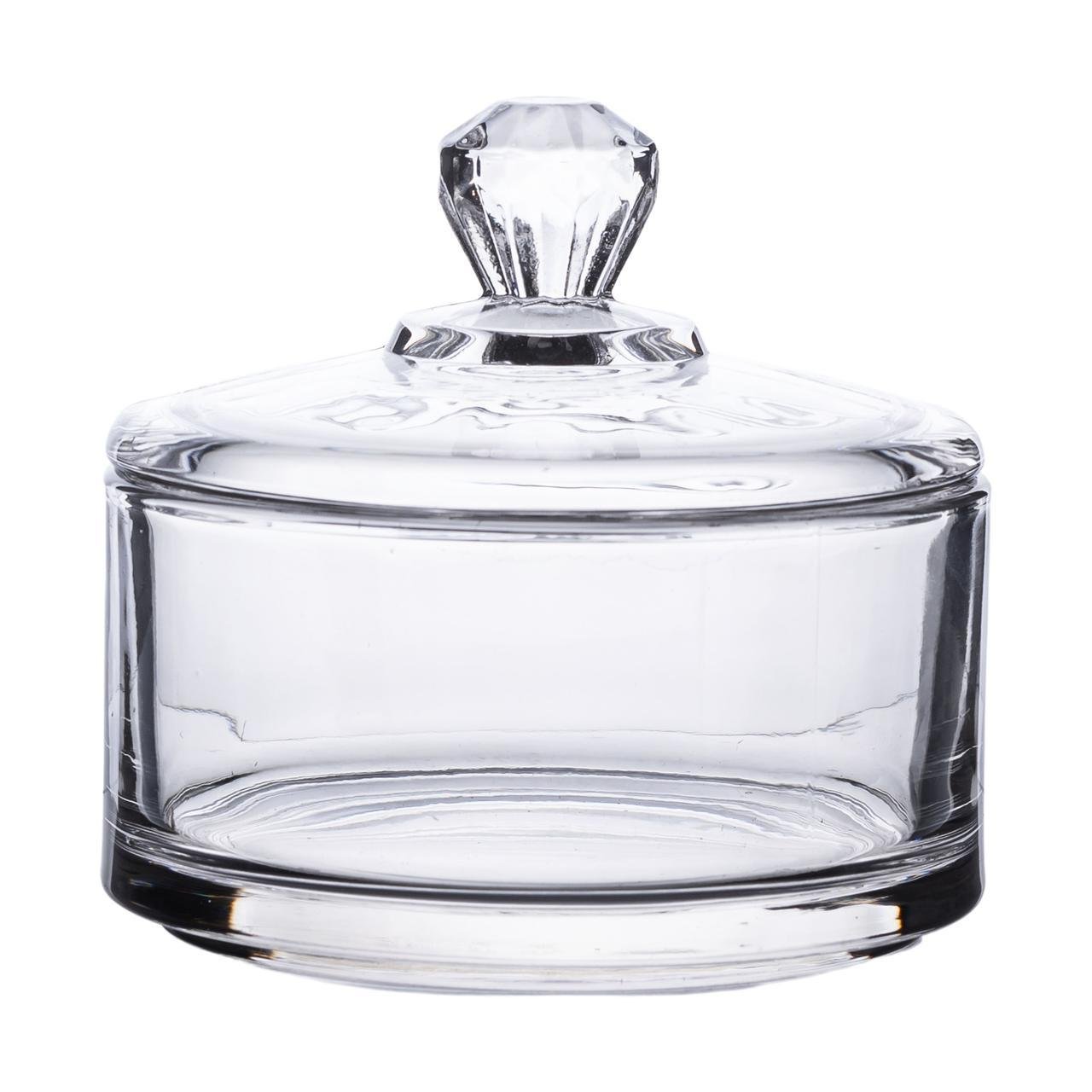 Конфетница с крышкой стеклянная Ø 10 см (HP-YH-24)