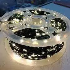 Гирлянда Роса от сети на катушке 100 м Зеленый провод/Белый теплый (437574) - фото 2