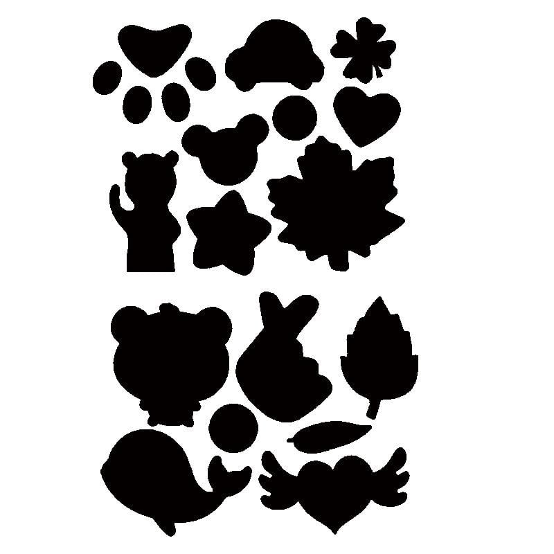 Наклейки из нейлона для реставрации одежды и снаряжения водонепроницаемые 16 шт. Черный (U9359)