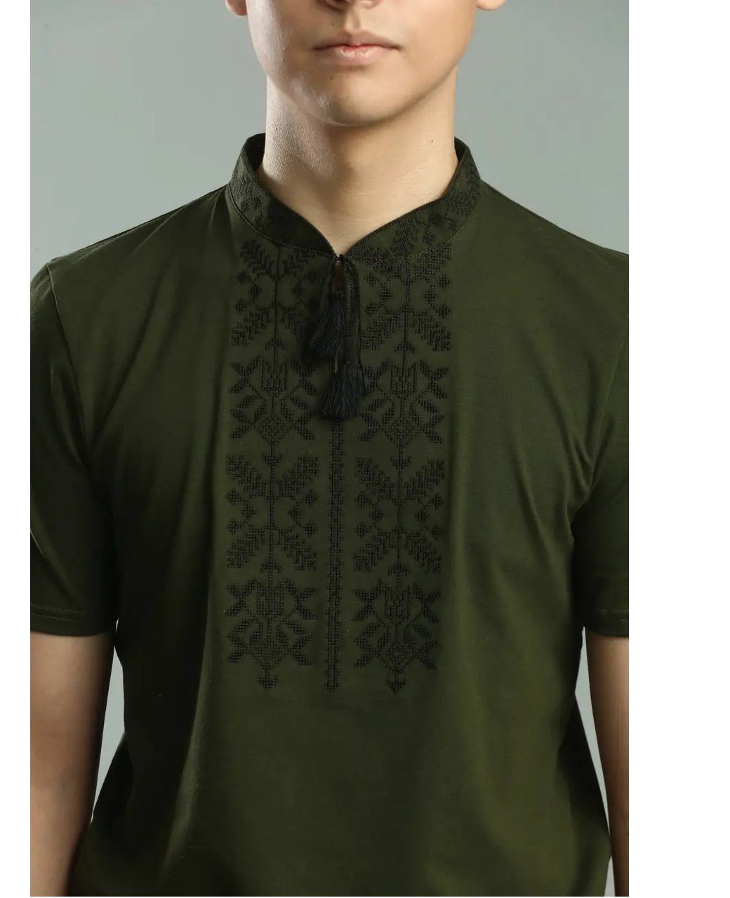 Футболка-вышиванка мужская трикотажная 2XL Хаки (М-42-2xl) - фото 5 Футболка-вышиванка мужская трикотажная 2XL Хаки (М-42-2xl) - фото 5