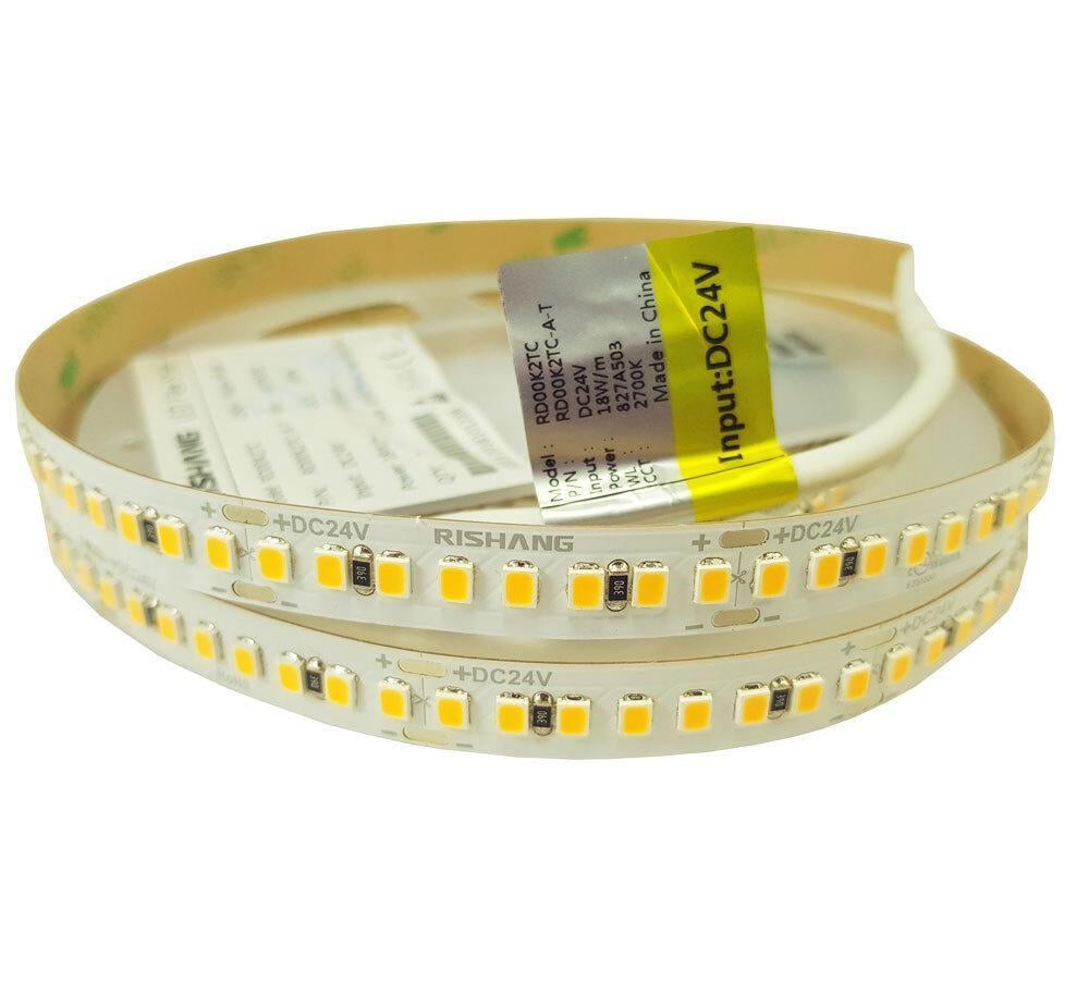 Светодиодная лента 2835-192-IP20-WW-10-24 RD00K2TC-A 2700K CRI80 3 м (16978)