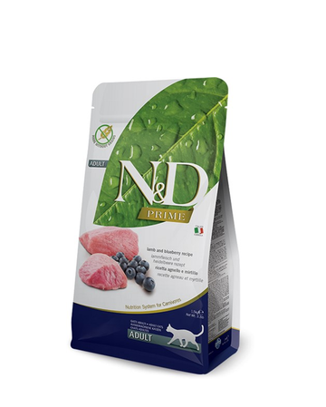 Корм для кошек взрослых сухой Фарміна N&D Gf Prime Lamb/blueberry беззерновой 1,5 кг (20208)