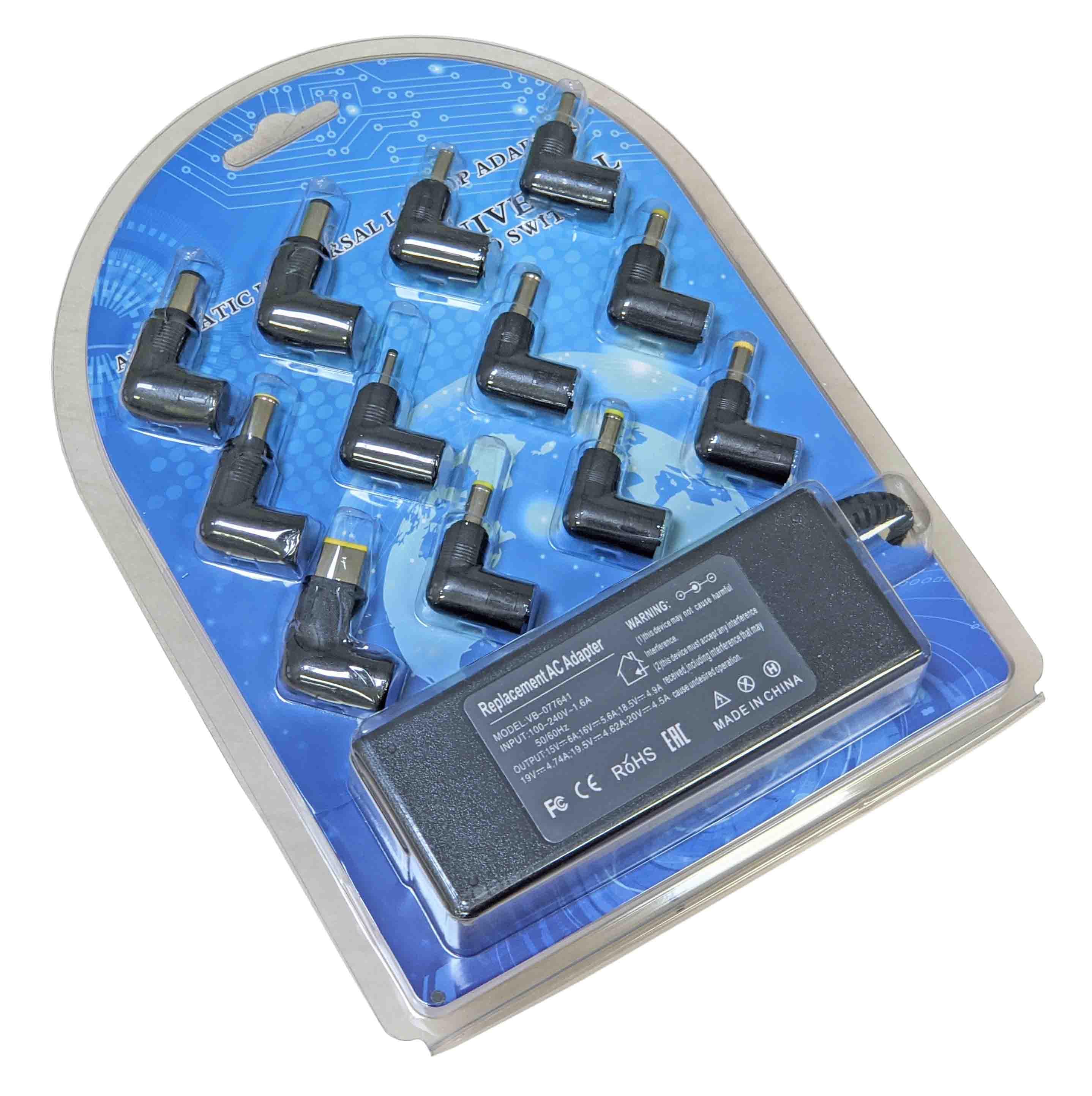 Универсальный блок питания для ноутбука 90W 15-20V 6A с 12 насадками (077641)