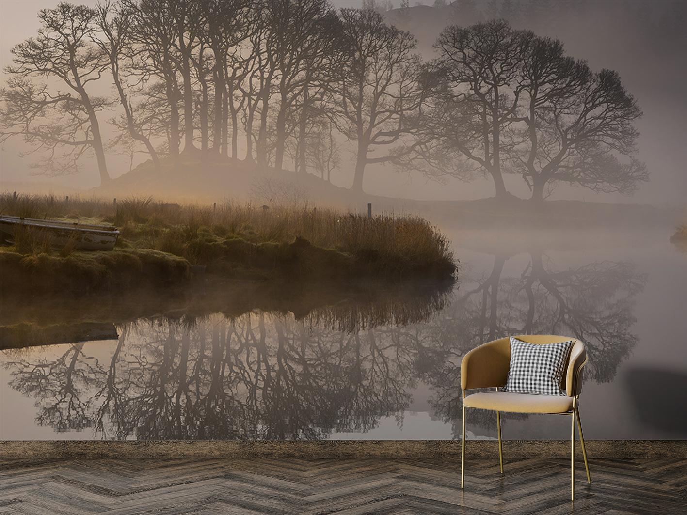 Фотообои флизелиновые Upstream Туман над озером 180х120 см (S5NTR-118/2) - фото 7