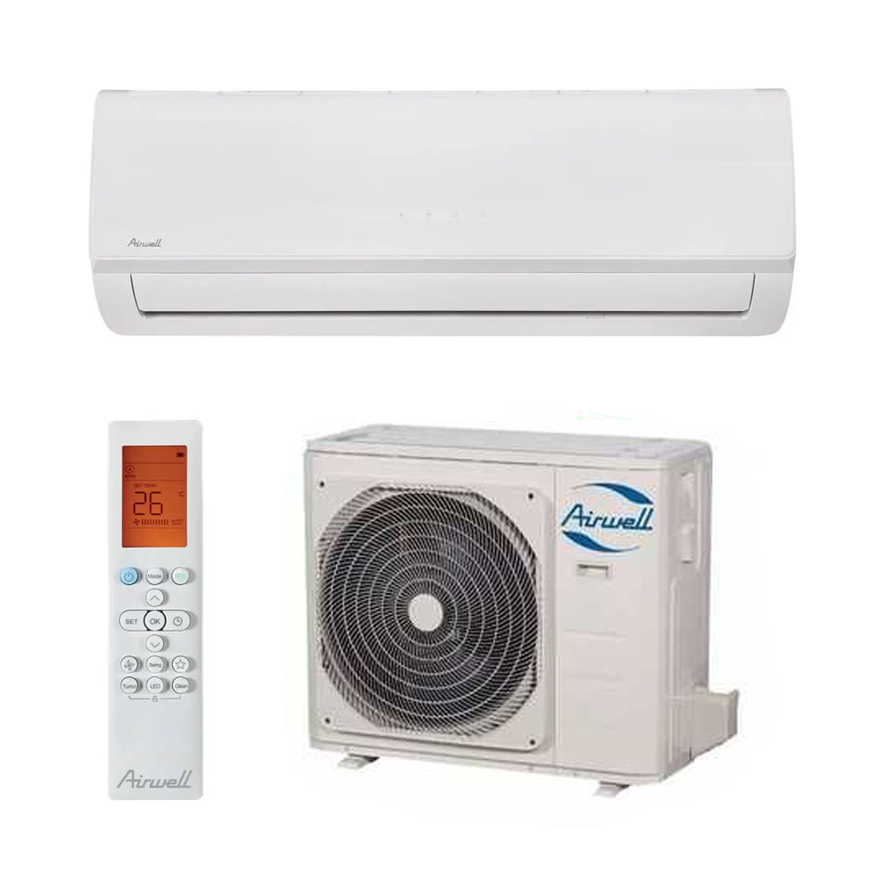 Кондиционер Airwell Aura HDLA35 Smart Inverter 12000 BTU A++/A+ обогрев Wi-Fi Белый