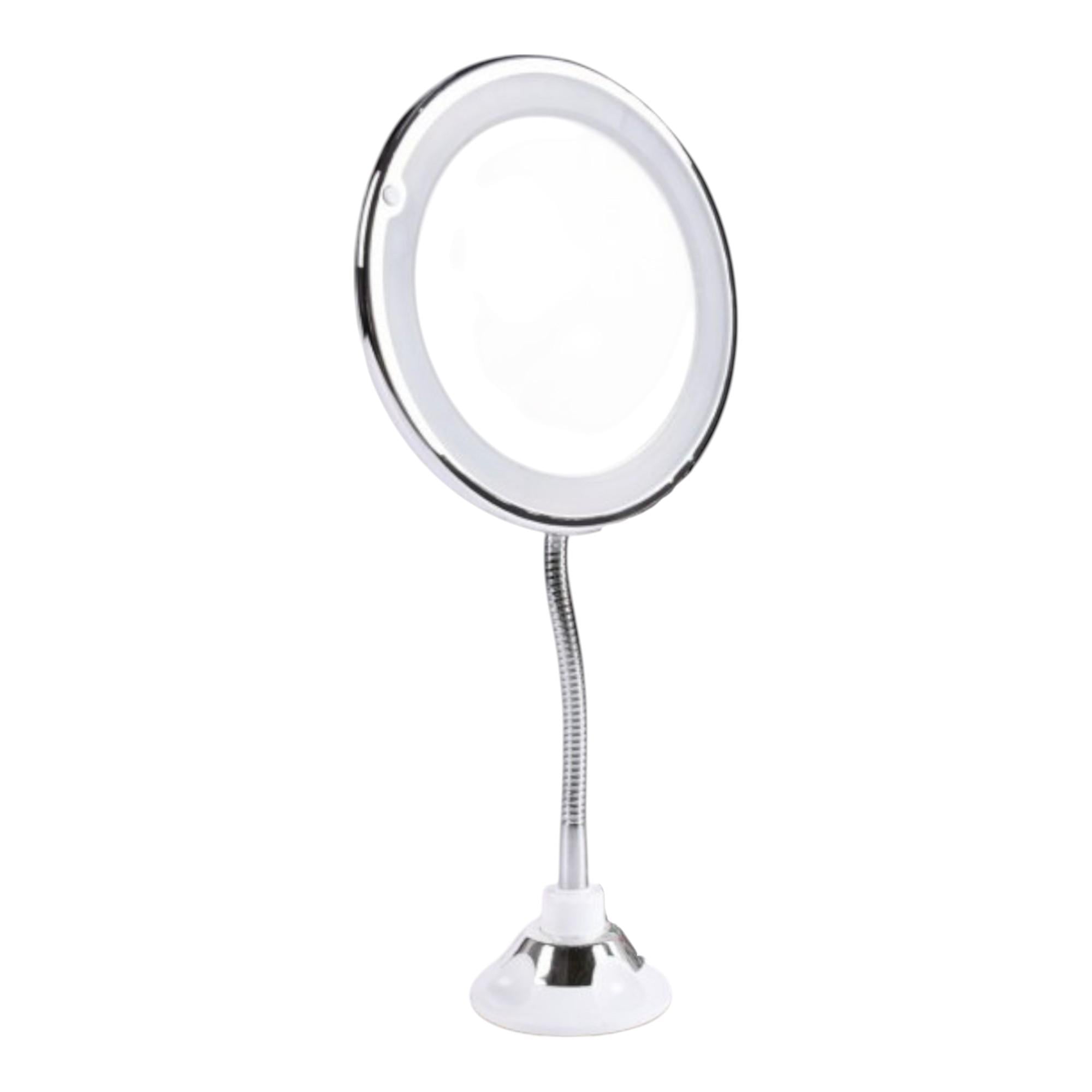 Дзеркало косметичне Item LMR-4487 з LED-підсвічуванням 10x збільшення на присосці 6,7" (P_LMR-4487White)