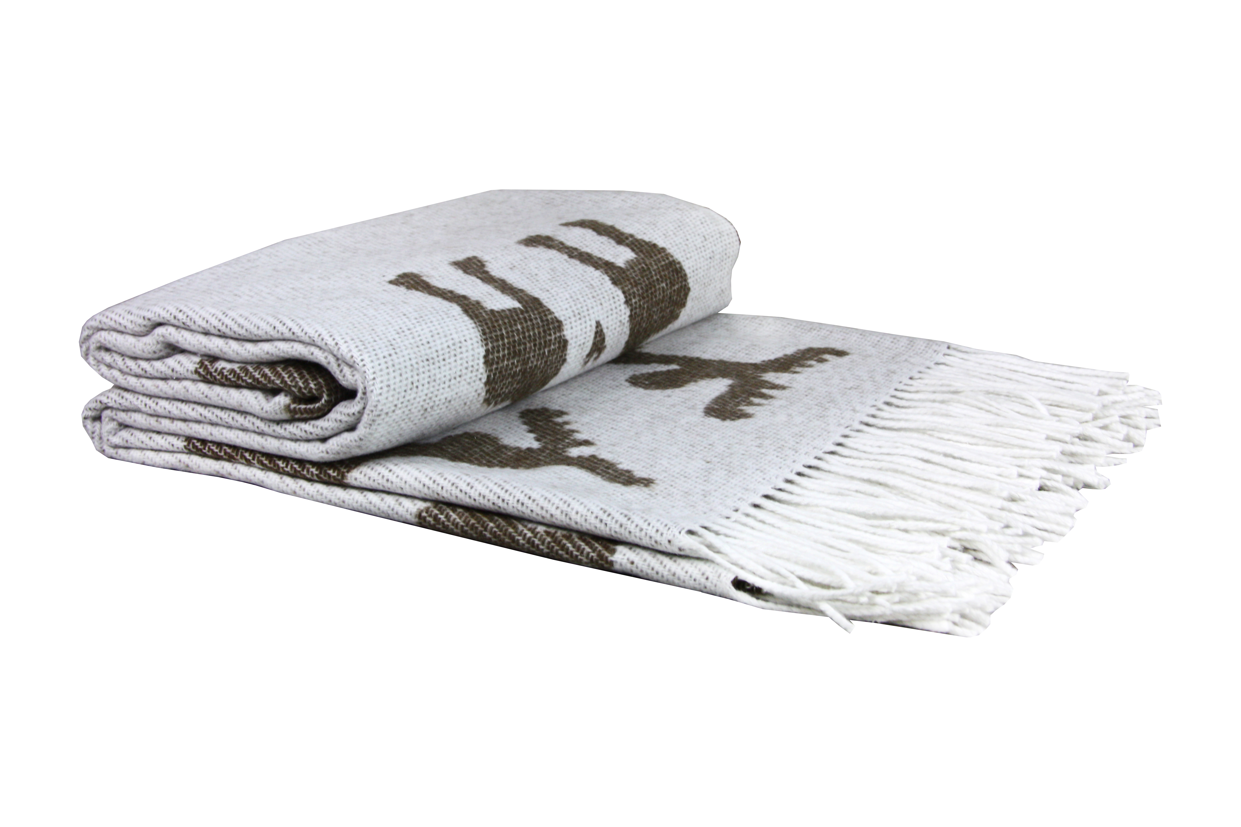 Плед "Funny Moose" 140х200 коричневый