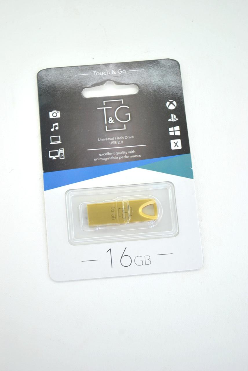 Флеш-накопитель T&G 117 Metal 16 Gb Gold (1263030240) - фото 1