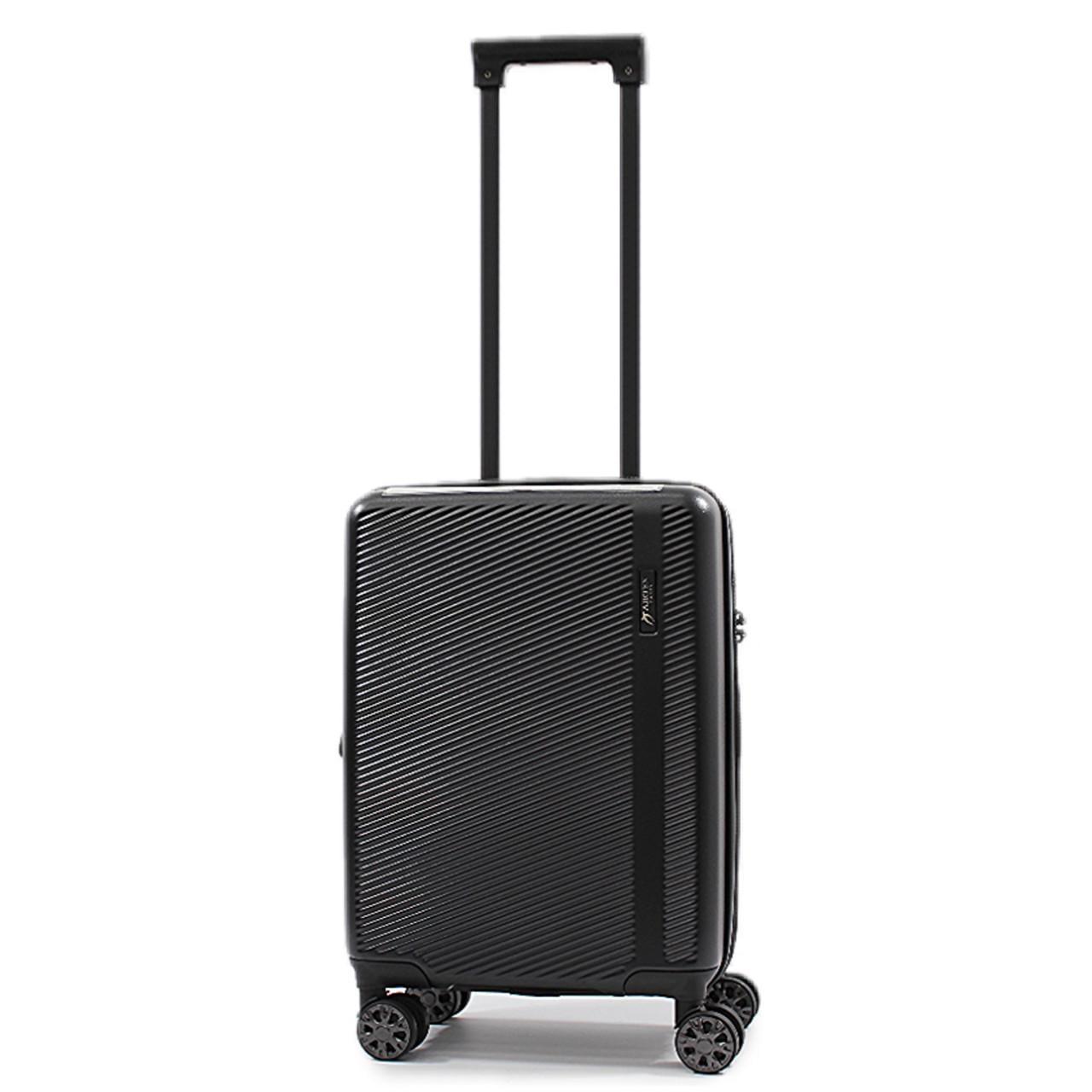 Чемодан малый AIRTEX поликарбонат S 55х35х20 + 5 см 43 л 2,85 кг Черный (231)