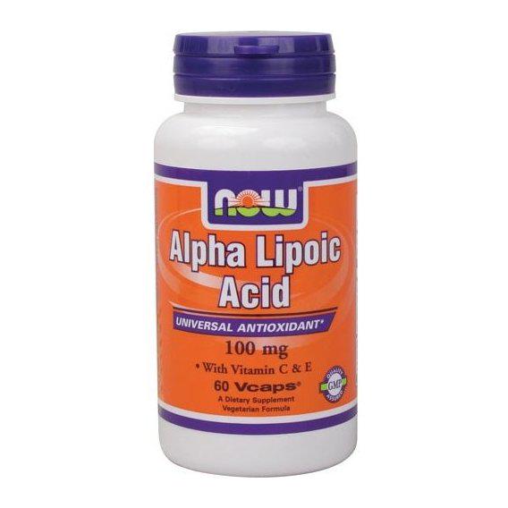 Альфа-ліпоєва кислота NOW Foods Alpha Lipoic Acid 100 мг 60 Veg Caps