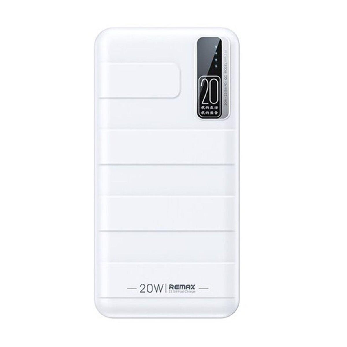 Внешний аккумулятор Remax Noah Series 20 W+22,5 W PD+QC Fast Charging Power Bank 20000mAh White (RPP-316)