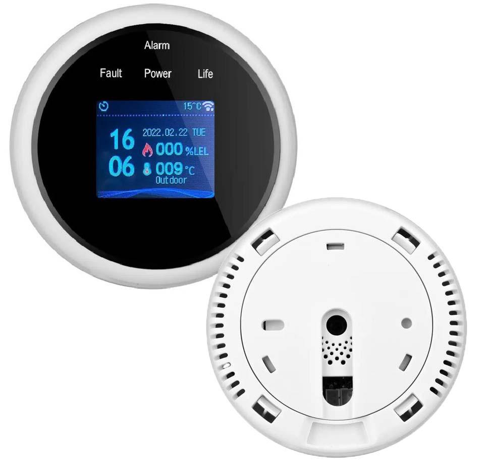 Умный детектор утечки газа Tuya GS21 Wi-Fi и пожарная сигнализация с LCD-дисплеем/оповещениями на смартфон (id_101051) - фото 11