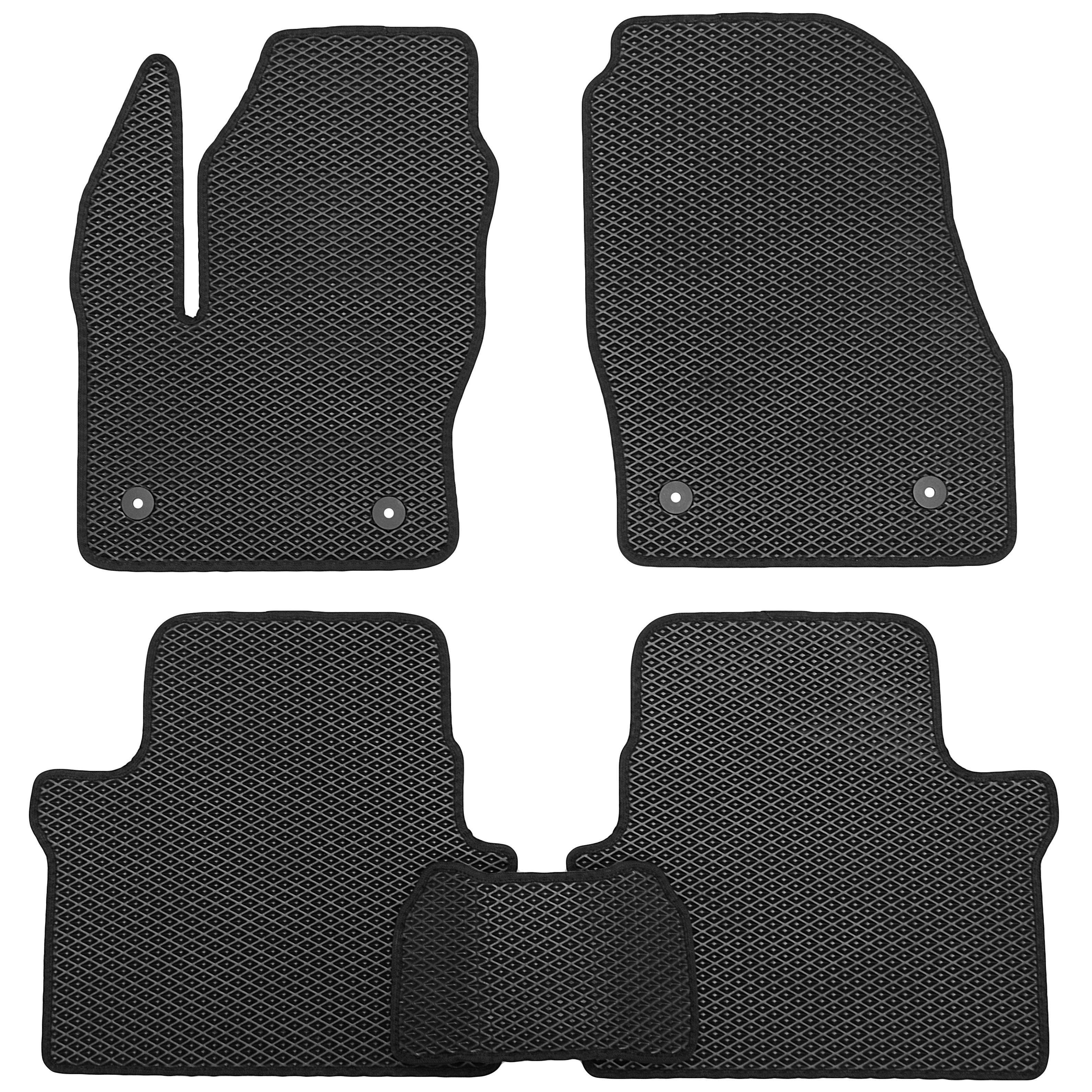 Коврики Kinetic в салон для Ford Connect 2013/2020 EVA полимерные Черный Коврики Kinetic в салон для Ford Connect 2013/2020 EVA полимерные Черный