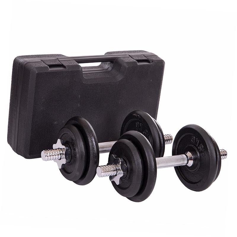 Гантели разборные стальные в кейсе TA-7230-20 10 кг Черный (56363267) Гантели разборные стальные в кейсе TA-7230-20 10 кг Черный (56363267)