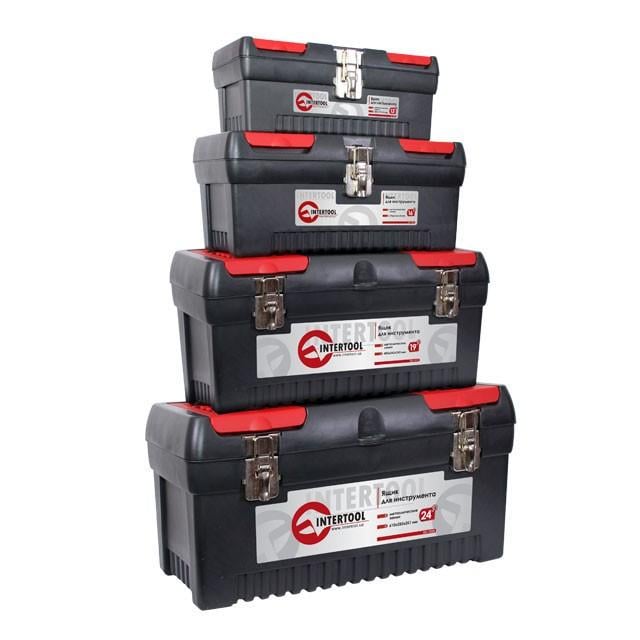 Комплект ящиков для инструментов Intertool BX-0004 с металлическим замком 4 шт.