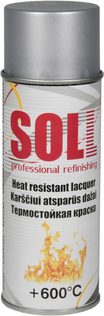 Аэрозольная краска SOLL Decor Lux высокотемпературная 400 мл Серебряный (0101498)