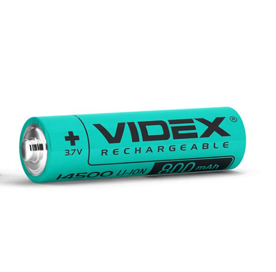 Акумулятор Videx літій-іонний 14500 без захисту 800mAh bulk 1шт.