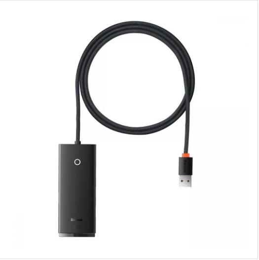 USB-хаб BASEUS Lite Series WKQX030001 4в1 0,25 м Black (559945)