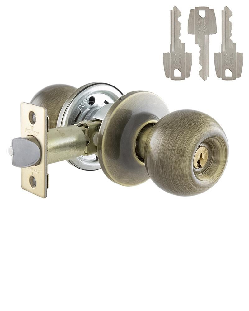 Ручка-кноб TESA BOLA KNOBSET 3900U0 із замком та фіксатором Латунь антична (TES-3900U0LA) - фото 1 Ручка-кноб TESA BOLA KNOBSET 3900U0 із замком та фіксатором Латунь антична (TES-3900U0LA) - фото 1