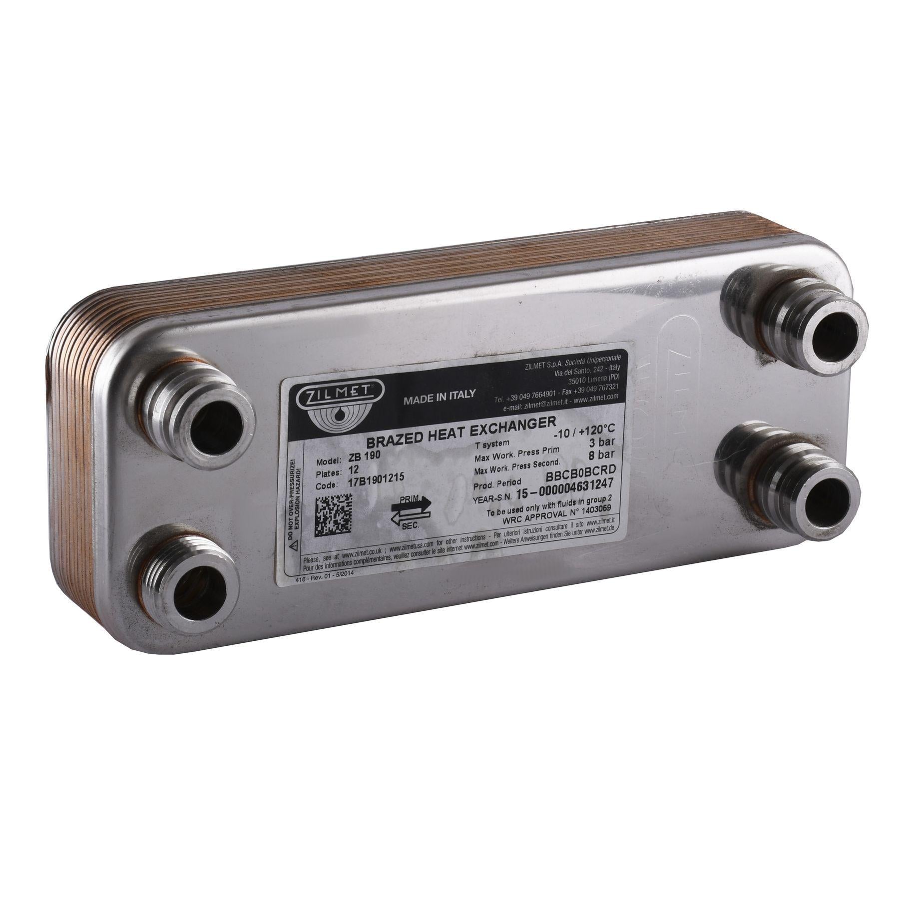 Теплообменник паяный Zilmet ZB190 12пл. 17B1901215 (000006054)