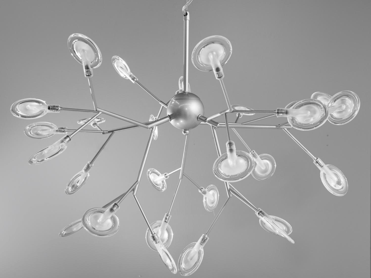 Люстра подвесная Светлячок 27 ламп Хром сатин (887-27C SL) - фото 2 Люстра подвесная Светлячок 27 ламп Хром сатин (887-27C SL) - фото 2