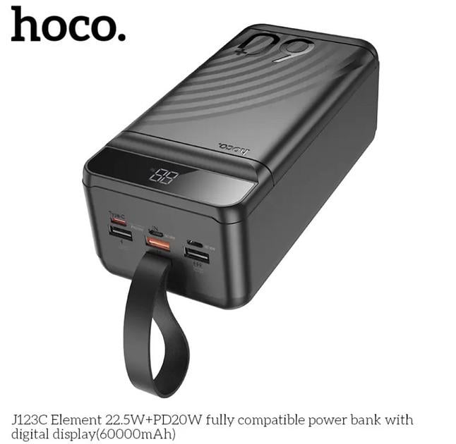 Повербанк Hoco із функцією швидкої зарядки 22,5 W/60000 mAh - фото 5