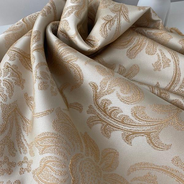 Тканина жакард Mebellini Шарлота 145 см Бежевий (MTEP2000-005)