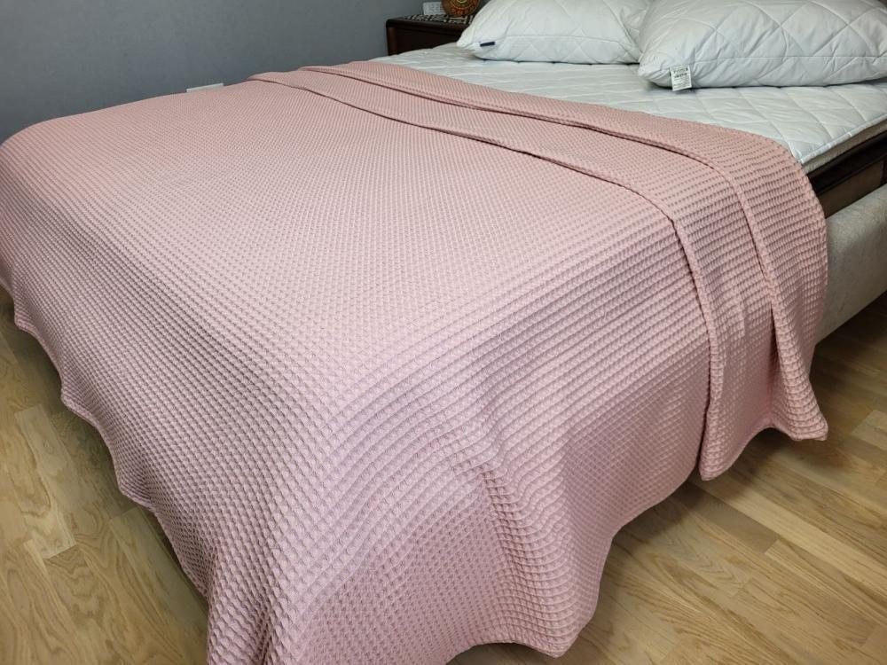 Покрывало Пике Сота 200x220 см Персиковый (11093) - фото 1 Покрывало Пике Сота 200x220 см Персиковый (11093) - фото 1