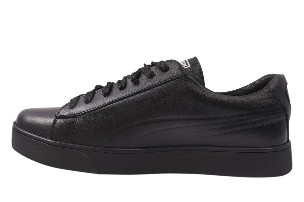 Кеди чоловічі New Man зі шкіри на низькому ходу на шнурівці р. 41 Чорний (57-21DTS) - фото 2 Кеди чоловічі New Man зі шкіри на низькому ходу на шнурівці р. 41 Чорний (57-21DTS) - фото 2