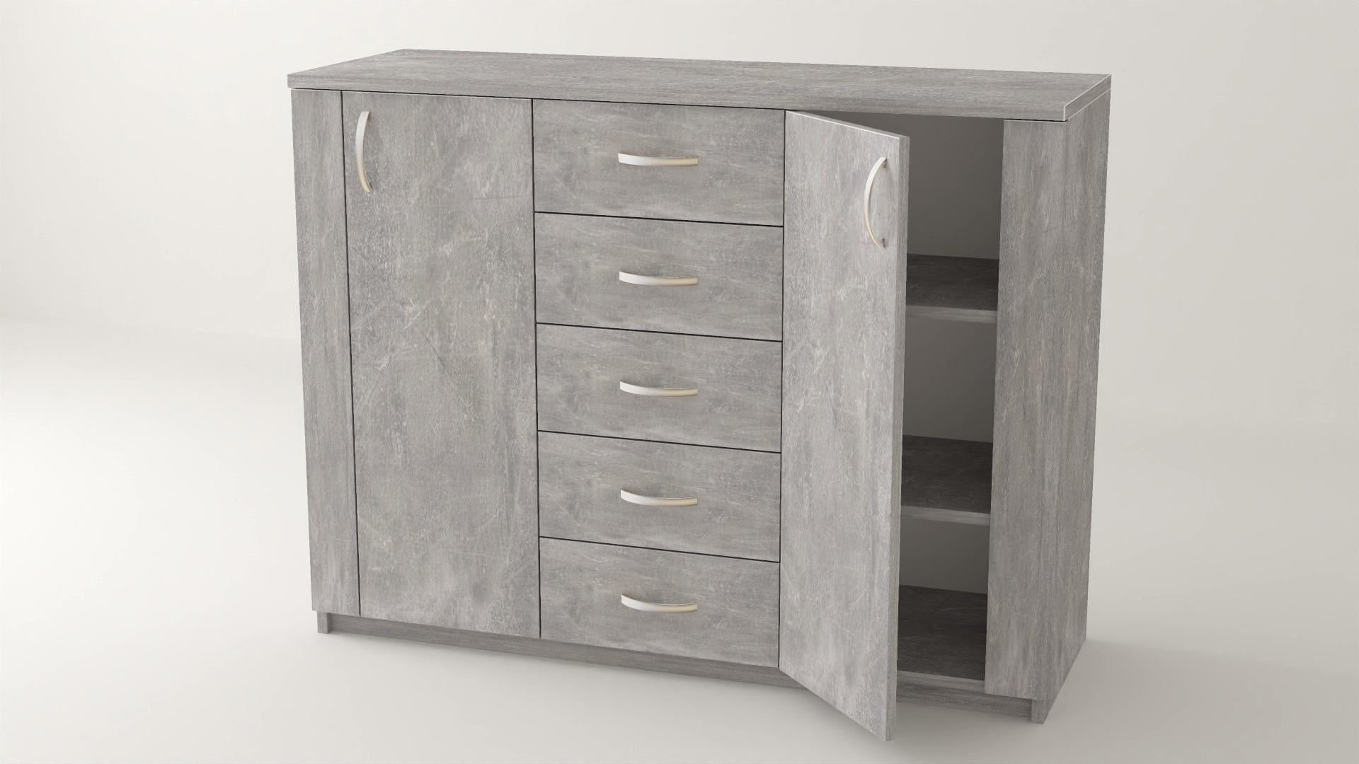 Комод Алекса ВК-36 110х45х94 см Индастриал (61784)