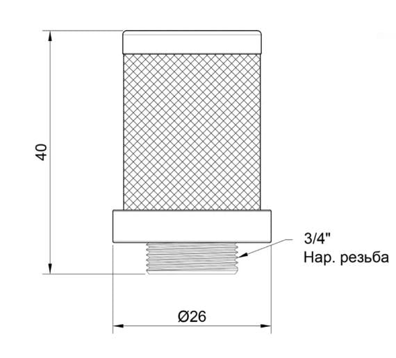 Фільтр-сітка з нержавіючої сталі для зворотного клапана CK 3/4" - фото 2 Фільтр-сітка з нержавіючої сталі для зворотного клапана CK 3/4" - фото 2