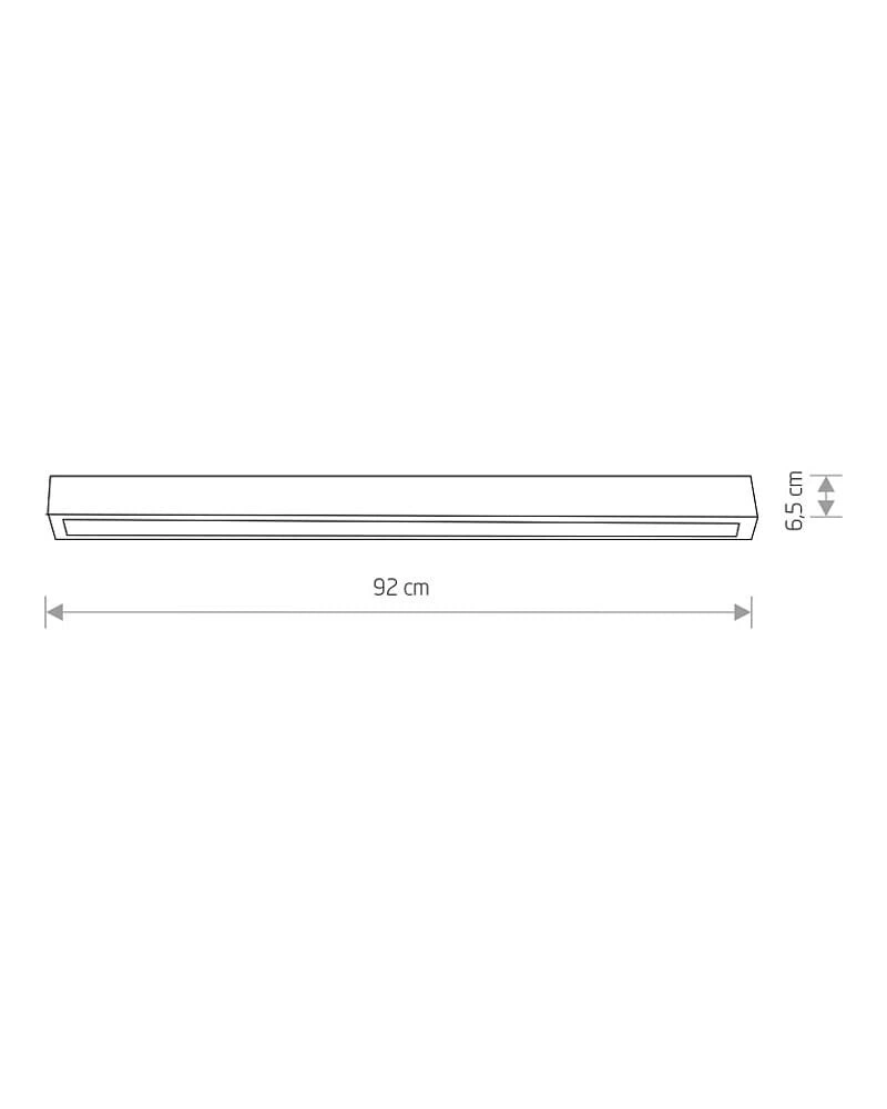 Стельовий світильник Liel 7598 Straight ceiling led T8LED 1x16 W 3000K 2300 Lm IP20 Black (13943067) - фото 2