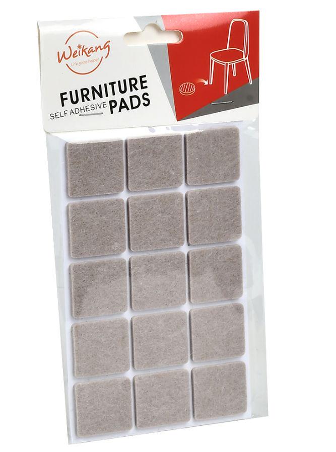 Защитные наклейки для ножек Stenson R94812 квадратные d3 см 15 шт. Светло-серый