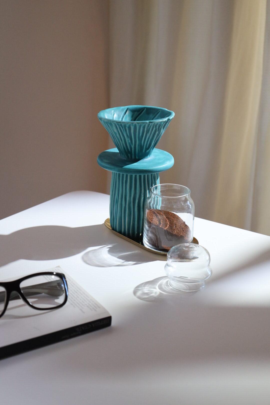 Набор кофейный Лагуна пуровер/воронка V60/чашка ручной работы (POV-005) - фото 6