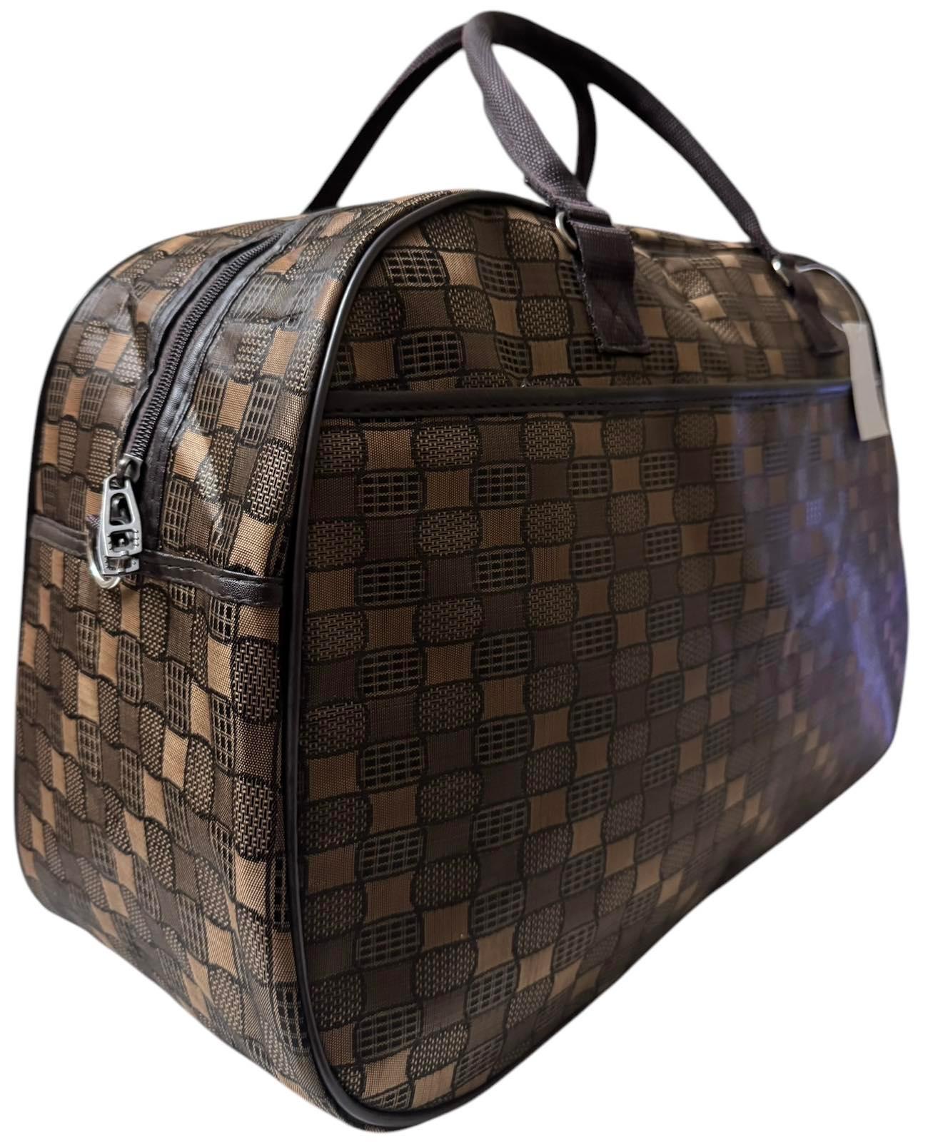 Сумка дорожная ручная кладь с длинным ремнем через плечо Темно-коричневый (8809BB) - фото 2