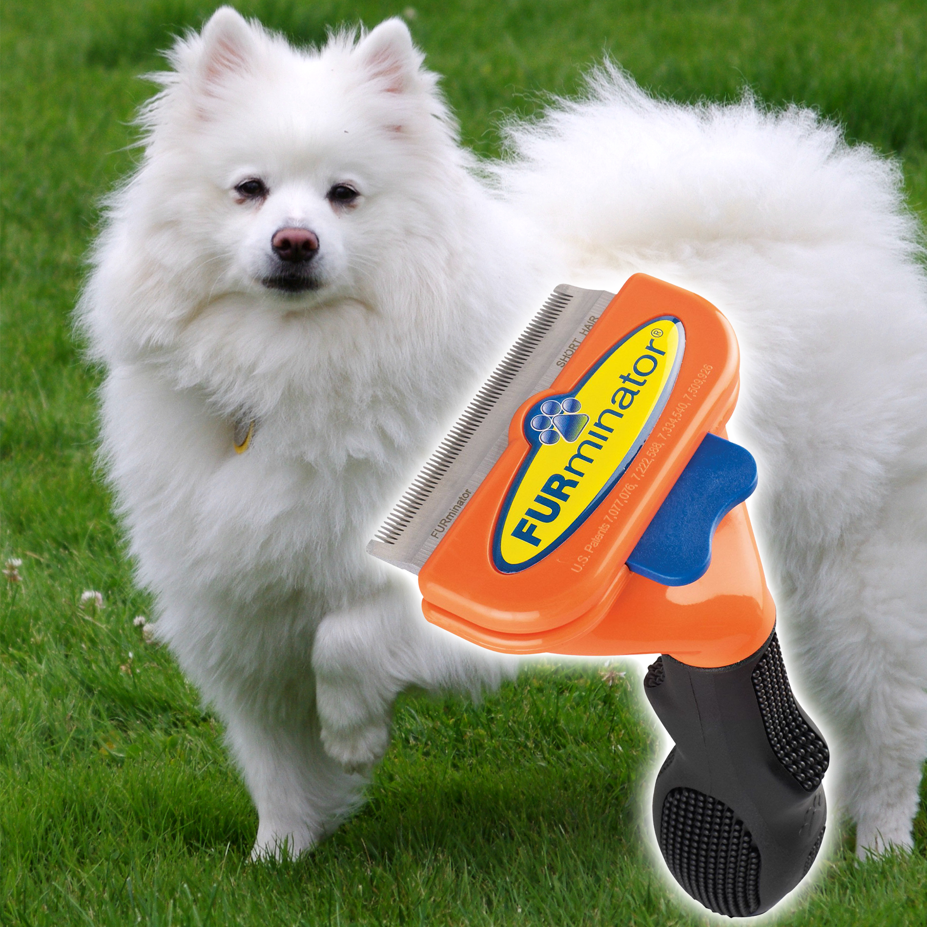 Фурминатор для длинношерстных кошек и собак для чистки шерсти 6,8 см - фото 3