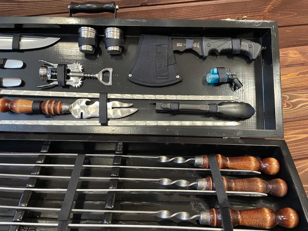 Набор шампуров Профи №30 в кейсе (10642758) - фото 2 Набор шампуров Профи №30 в кейсе (10642758) - фото 2