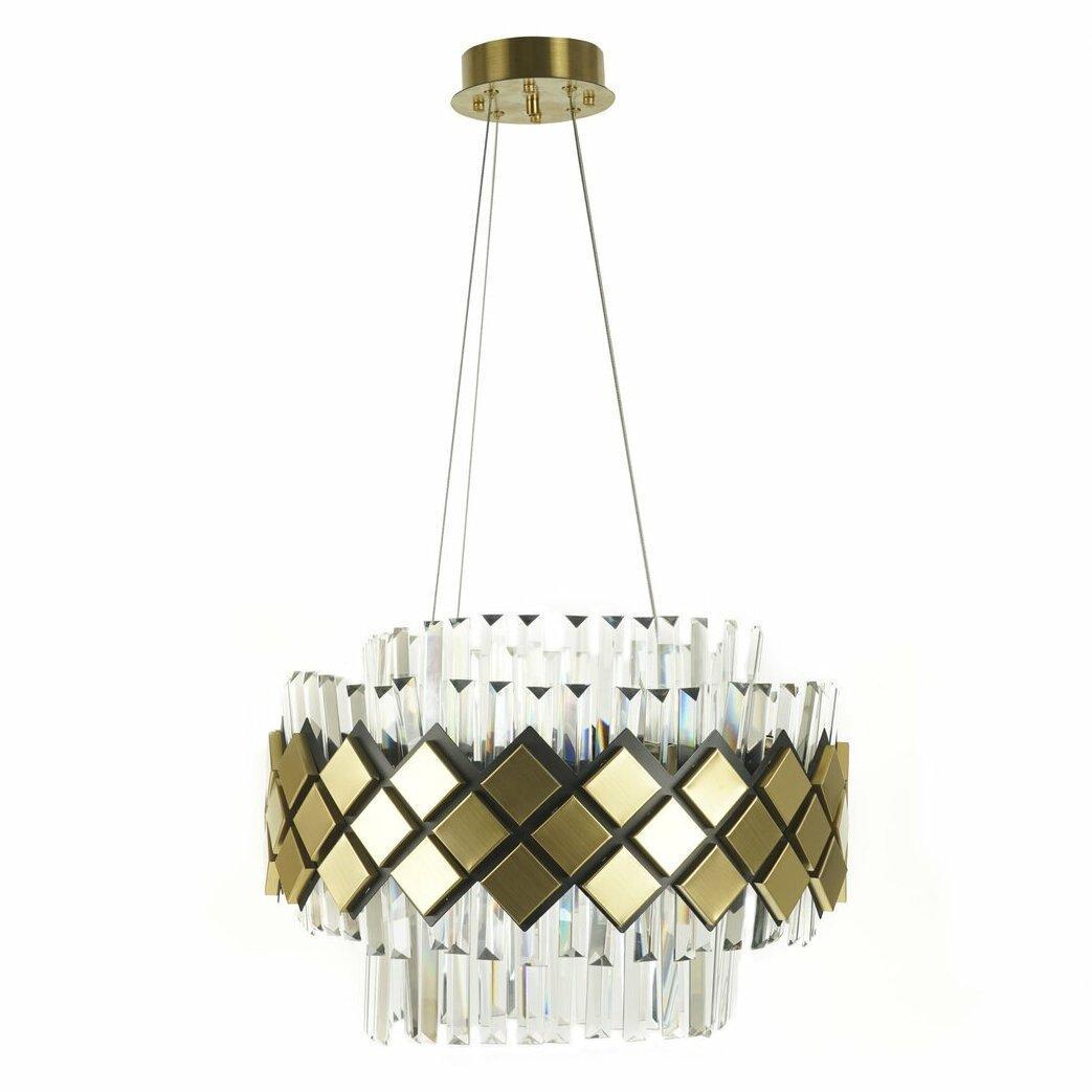Люстра Sirius с хрустальным плафоном под десять ламп Е14 Золотой (Ш 5027/500)