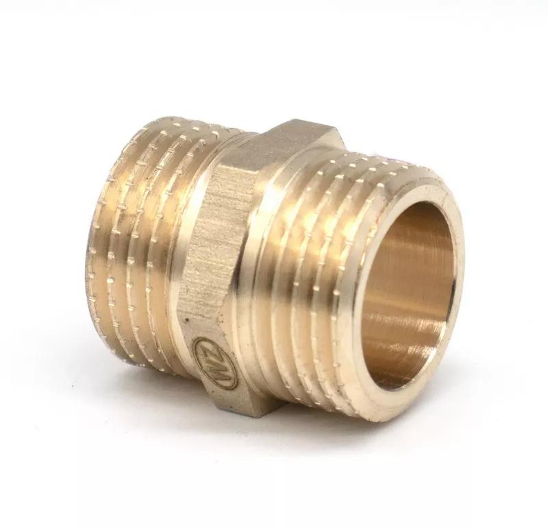 Ніпель Wezer SQ-1043310 латунь зовнішня-зовнішня 1/2" (155285) - фото 1 Ніпель Wezer SQ-1043310 латунь зовнішня-зовнішня 1/2" (155285) - фото 1