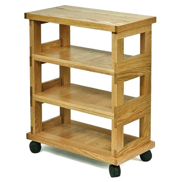 Этажерка для ванной из дерева на колесиках Жараден Сиена (АБТ-007605)