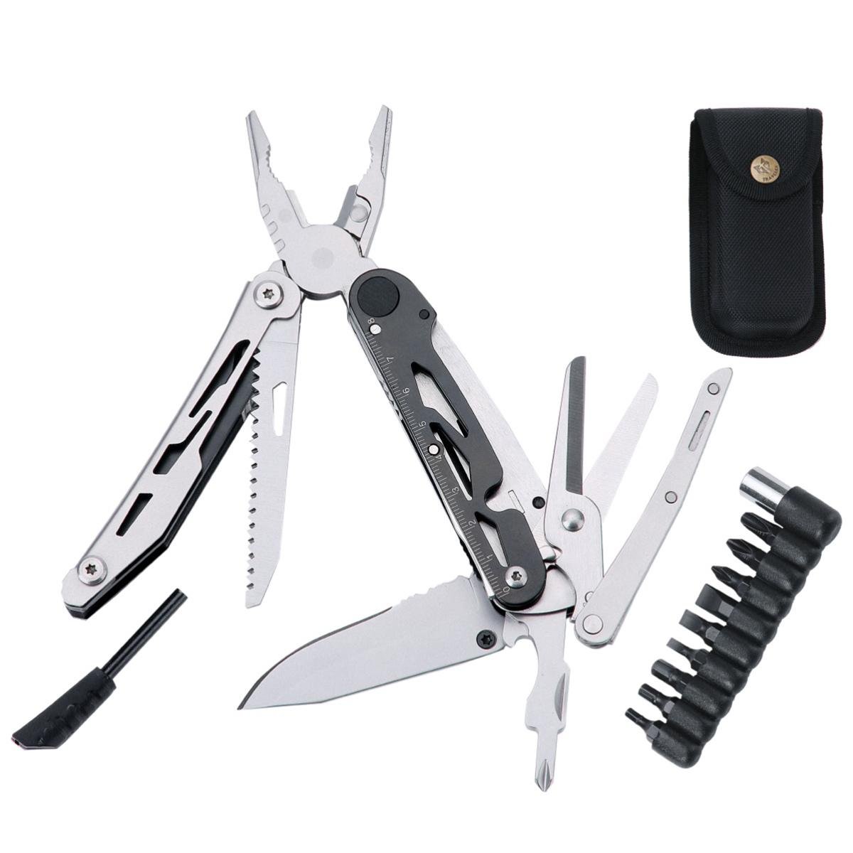 Мультитул туристический Traveler Deluxe MQ038-DG 9в1 с битами и чехлом 16 см (26629533)