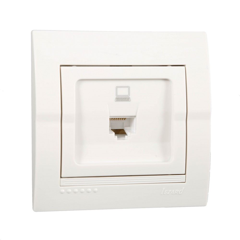 Розетка компьютерная Lezard Deriy Белый