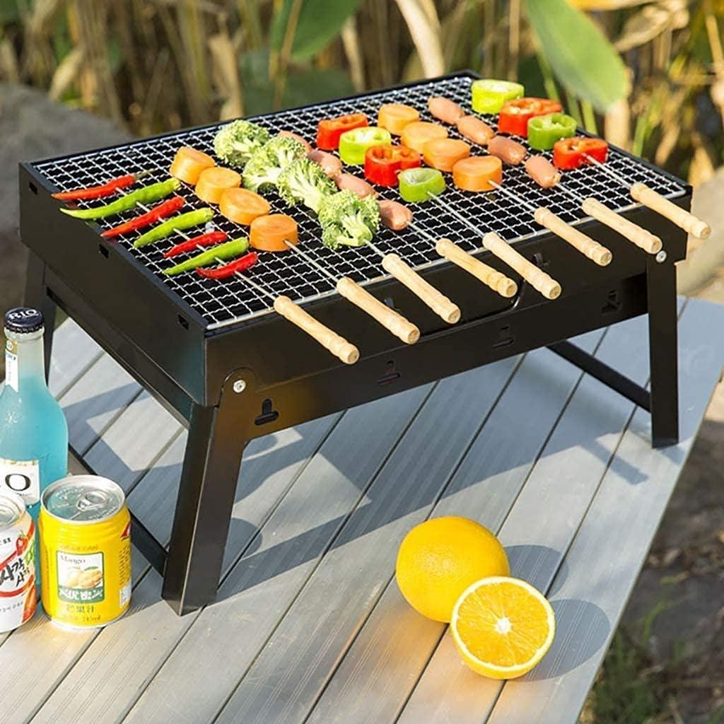Мангал портативный BBQ складной 60х22х32 см Черный (MA533) - фото 3 Мангал портативный BBQ складной 60х22х32 см Черный (MA533) - фото 3