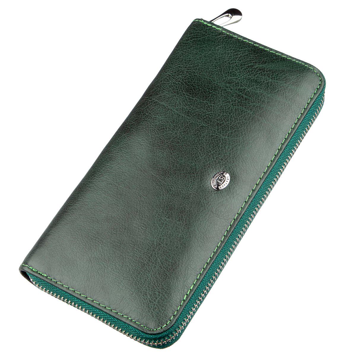 Кошелек-клатч ST Leather 18866 кожа Зеленый (31586)