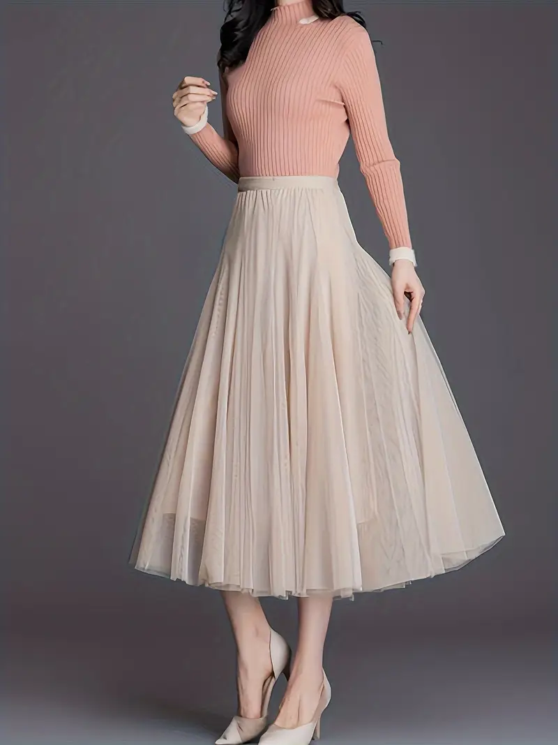 Юбка Klereen легкая с высокой талией M Бежевый (2447) - фото 7 Юбка Klereen легкая с высокой талией M Бежевый (2447) - фото 7