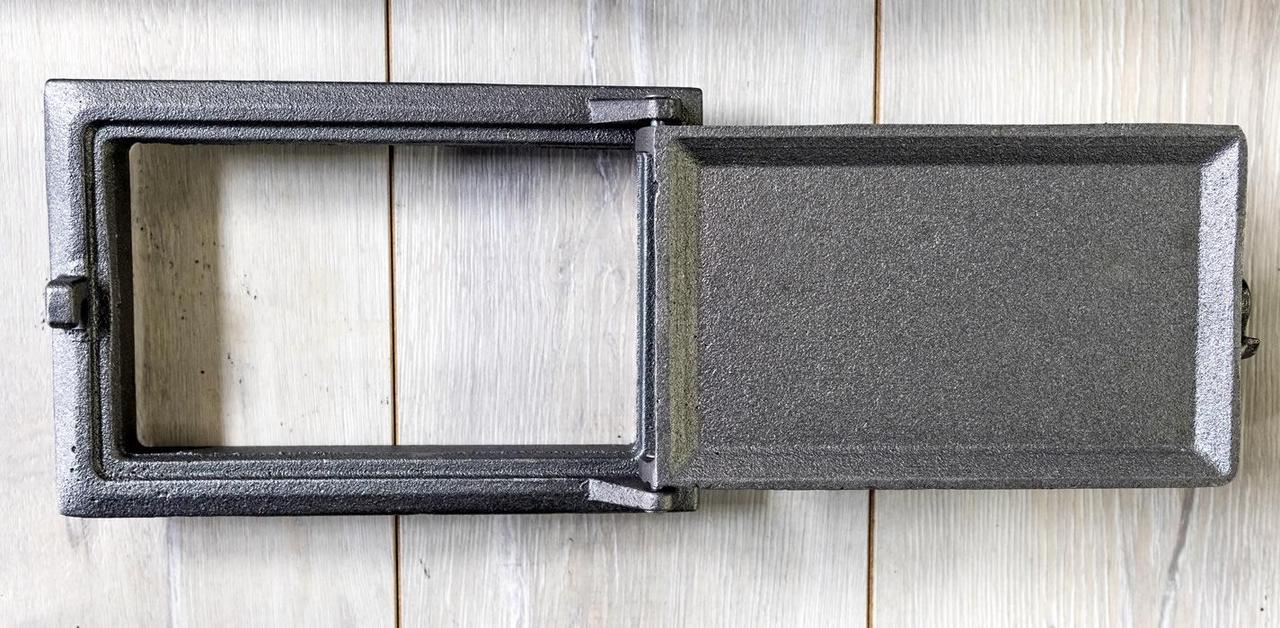 Дверца каминная поддувная чугунная KHLP Нептун 160х240 мм с узором - фото 2 Дверца каминная поддувная чугунная KHLP Нептун 160х240 мм с узором - фото 2