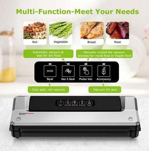 Вакуумний пакувальник 4 режими/шланг для вакуумування контейнерів/пакети 5 шт. Сріблястий - фото 3 Вакуумний пакувальник 4 режими/шланг для вакуумування контейнерів/пакети 5 шт. Сріблястий - фото 3